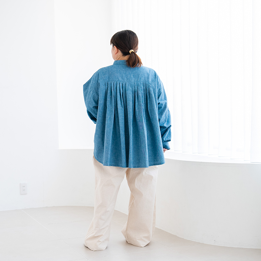 【ホームソーイング型紙シリーズNo.76】バックタックのヨークシャツ 作り方