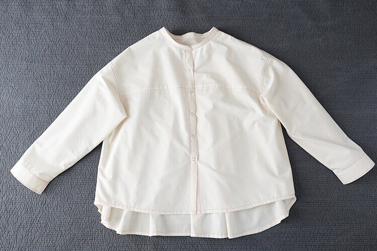 【ホームソーイング型紙シリーズNo.76】バックタックのヨークシャツ 作り方